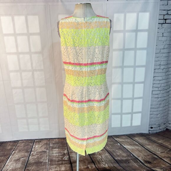 🔥🔥5 for $25🔥🔥Ann Taylor striped lace lightweight sleeveless sheath dress size 12 - Picture 5 of 10